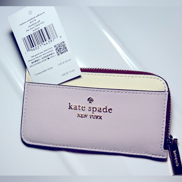 kate spade Handbags - Madison ColorBlock Top Zip Card Holder (LILAC MOONLIGHT MULTI)